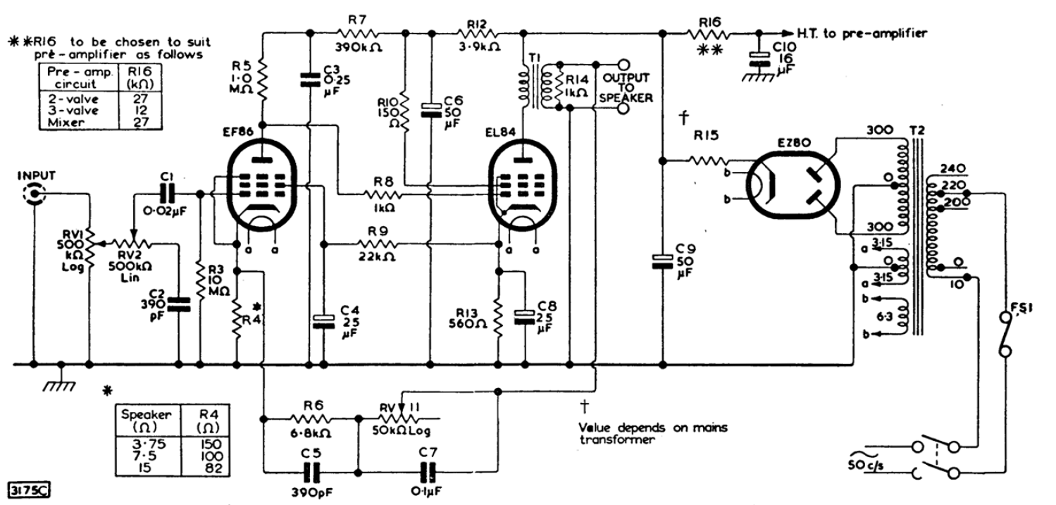 EL84 Tube Amp Schematic