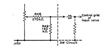 Schematic of an internal attenuator of 0.36 times.